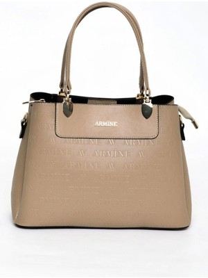 Armine Kadın Omuz Çanta Klasik 206 Vizon Lazer