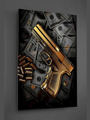 Taulart Dolar ve Silah Kırılmaz Cam Tablo, Ev Ofis  Yüksek Çözünürlüklü 4mm Cam Tablo