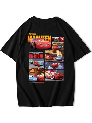 Brz Collection Unisex Oversize Ka-Chow! Şimşek Mcqueen Arabalar T-Shirt