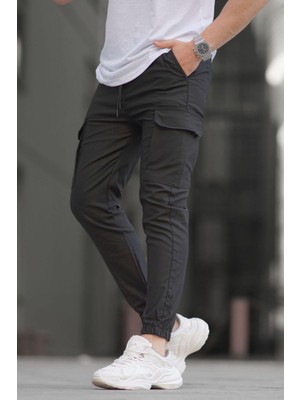 Serazat Erkek Kargo Pantolon Lastikli Paça Cüzdan Cepli Joger Pantolon