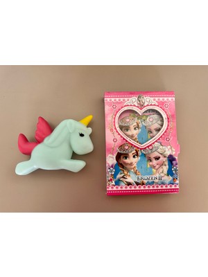 Frozen-Karlar Ülkesi Kilitli Defter ve Unicorn Gece Lambası- 2li Set