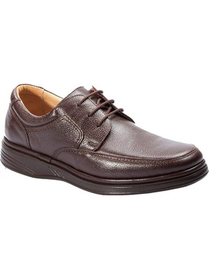 Ekinci 100-25 Hakiki Deri Anatomik Bağcıklı Erkek Ayakkabı