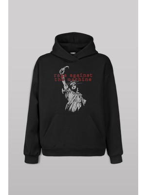Rage Against The Machine Ratm  Music Rock Metal Müzik Siyah Sweatshirt Kapüşonlu Hoodie