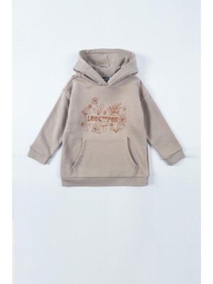 Mush Kız Çocuk Kapüşonlu Sweatshirt Bej