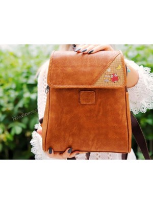 Hoodie Mouse Baykuş Figürlü Business Sırt Çantası Etnik Bohem Style - TABA