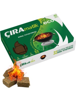 32'li Doğal Kahverengi Çıra -Mangal ve Şömine Tutuşturucusu