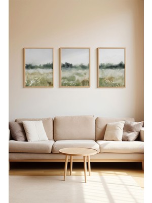 Artavessa Gerçek Ahşap Çerçeveli 3 Parça 3D Poster Tablo Seti - ERSY3SET5