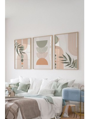 Artavessa Gerçek Ahşap Çerçeveli 3 Parça 3D Poster Tablo Seti - ERSY3SET24