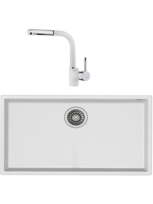 Teka Square 72.40 Beyaz Evye + Ark 938 Beyaz Batarya Set