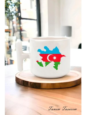 Tanem Azerbaycan Tasarımlı Baskılı T Kupa Bardak , Azeri, Bakü, Qarabağ, Karabağ, Baskılı Kupa Bardağı