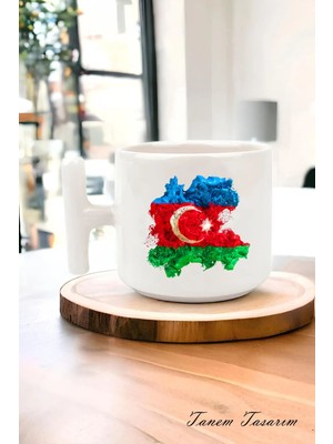 Tanem Azerbaycan Tasarımlı Baskılı T Kupa Bardak , Azeri, Bakü, Qarabağ, Karabağ, Baskılı Kupa Bardağı