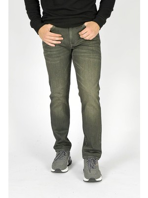 Lee Cooper Jagger Normal Bel Dar Kesim Düz Paça Abigail Wild Khaki Erkek Jean Pantolon