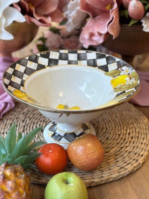 Rossev Amarillo Emaye Ayaklı Meyve Tabak