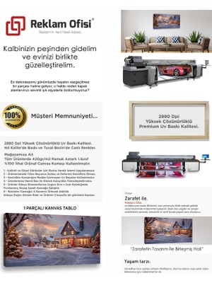 Reklam Ofisi Kar Manzaralı, Yılbaşı Ağaçları, Doğa, Ev Kartpostallık Premium Kanvas Tablo