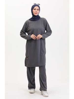 Sefa Merve Tunik Pantolon Ikili Takım 0565-01 Gri