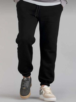 Erkek 3 Iplik Şardonlu Eşofman Alt Jogger Oversize