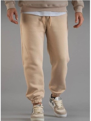 Mona Cube Erkek 3 Iplik Şardonlu Eşofman Alt Jogger Oversize