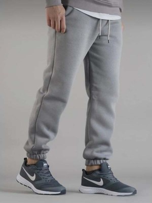 Erkek 3 Iplik Şardonlu Eşofman Alt Jogger Oversize