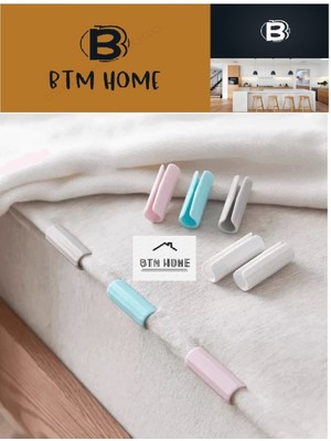 Btm Home 6 Adet Yorgan Döşek Kılıfı ve Çarşaf Tutucu Sabitleyici Kaydırmaz Nevresim Örtü Düzenleyici Klipsle