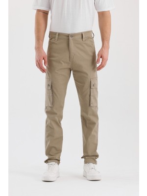 Deepsea Regular Kesim Likralı Kargo Cepli Spor Pantolon 2505245