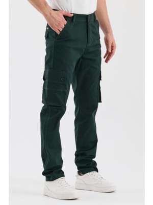 Deepsea Regular Kesim Likralı Kargo Cepli Spor Pantolon 2505245