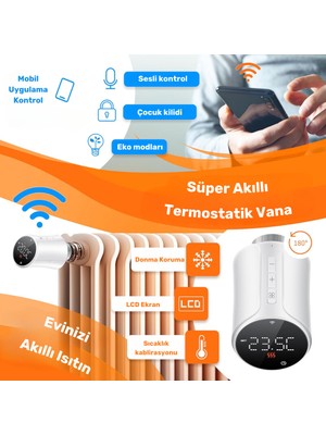 Novato Zigbee Akıllı Termostatik Vana ( Tuya Smart Life Uyumlu )