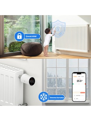 Novato Zigbee Akıllı Termostatik Vana ( Tuya Smart Life Uyumlu )