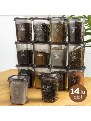 Beyaz Serigrafi Etiketli 14LÜ Luna Baharatlık 450 ml Kaşıksız