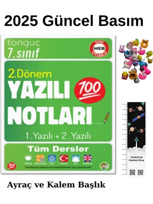 Tonguç Akademi 7. Sınıf Yazılı Notları 2. Dönem 1 ve 2. Yazılı 2025 - Uzay Araç - Kalem Başlığı