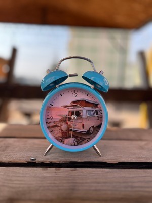 T2 Karavan Alarmlı Metal Çalar Saat