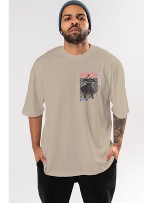 Ankhises Nobara Kugisaki 4 Ön Sol Baskılı Oversize T-Shirt Erkek Kadın Unisex Pamuk Bisiklet Yaka Tişort
