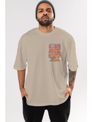 Ankhises Monkey D. Luffy 1 Ön Sol Baskılı Oversize T-Shirt Erkek Kadın Unisex Pamuk Bisiklet Yaka Tişort