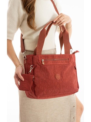 Kadın Omuz Çantası 33*28 cm Çapraz Askılı Postacı Çanta Klinkır Hafif Su Itici Kumaş Kol Çantası