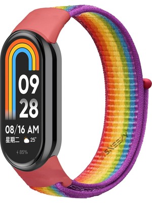 Sneezy Xiaomi Mi Band 9 Ile Uyumlu Hasır Nylon Akıllı Bileklik Kordon - Saat Kordonu