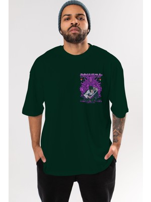 Ankhises Sasuke Uchıha Naruto Ön Sol Baskılı Oversize T-Shirt Erkek Kadın Unisex  Pamuk Bisiklet Yaka Tişort
