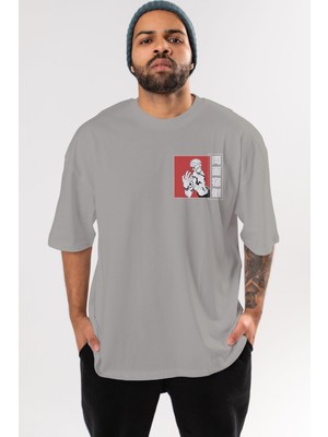 Ankhises Sukuna Ryoumen 2 Ön Sol Baskılı Oversize T-Shirt Erkek Kadın Unisex Pamuk Bisiklet Yaka Tişort