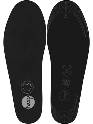 Heep Hakiki Deri ve Anatomik Siyah 33-43 Numara Ayakkabı Iç Tabanlığı