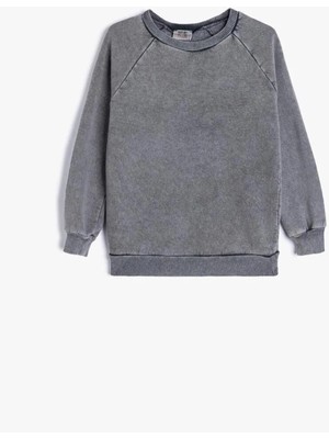 Koton 5Wkb10304Tk 931 Antrasıt Erkek Cocuk Jersey Sweatshırt