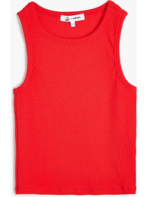 Koton Slim Fit Kolsuz Bisiklet Yaka Basic Atlet
