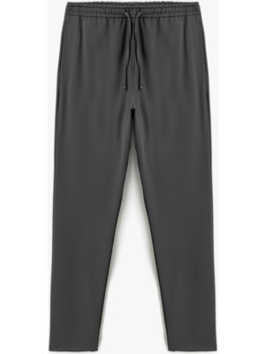 Koton Viskon Karışımlı Cep Detaylı Beli Bağcıklı Eşofman Pantolon