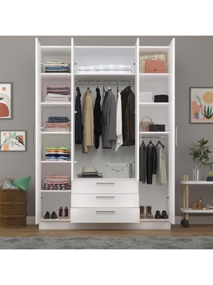 Asra Trend 4 Kapaklı Gardırop 160 cm