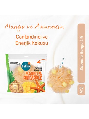 Balmy Sabunlu Banyo Lifi Mango & Ananas 21,7 g Dermatolojik Olarak Test Edilmiş 10-15 Kullanım