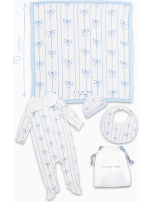 4'lü Yenidoğan Seti - Kurdele / Mavi