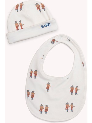 Yenidoğan Önlük & Şapka Seti - Kurşun Asker