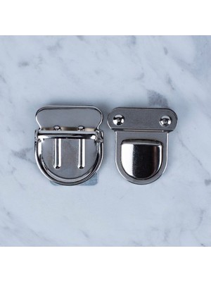 Sylar Loren Metal Çanta Kilidi Büyük Gümüş