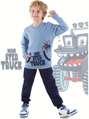 Denokids Monster Truck Erkek Çocuk Eşofman Takım