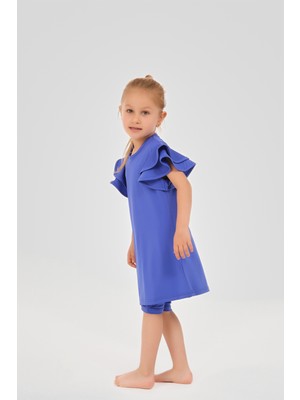 Kolları Volan Detaylı Yarım Kol Çocuk Mayo