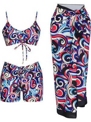 Pareolu Toparlayıcı Şortlu Takım