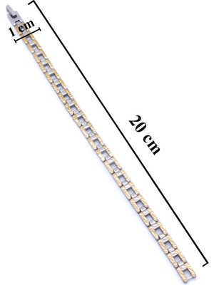 Ferizz  316L Çelik Erkek  Çift Renkli Bileklik EBLK-227