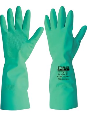 Starlıne STL-1413 Yeşil Asit Eldiveni No:9  33 cm